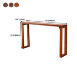 Moderner brauner Konsolentisch aus der Mitte des Jahrhunderts mit Holzschlittenbasis