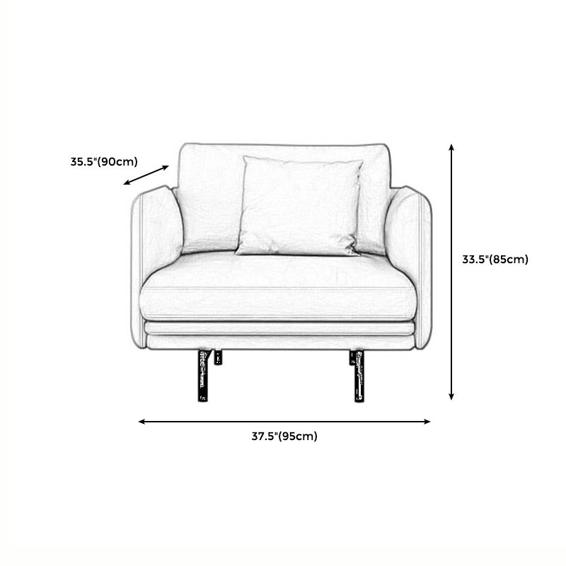Modern Style Square Armrest Sponge Seat Filled with Leather & Leather Orange Sofa Clearhalo 'furn' 'furn_sofas' 'Furniture' 'furniture_sofas' 'kitchen' 'kitchen_sofas' 'Living Room Furniture' 'Sofa' 'sofas' 1200x1200_304a54fd-0776-462f-bfe7-c09a8ab737bc