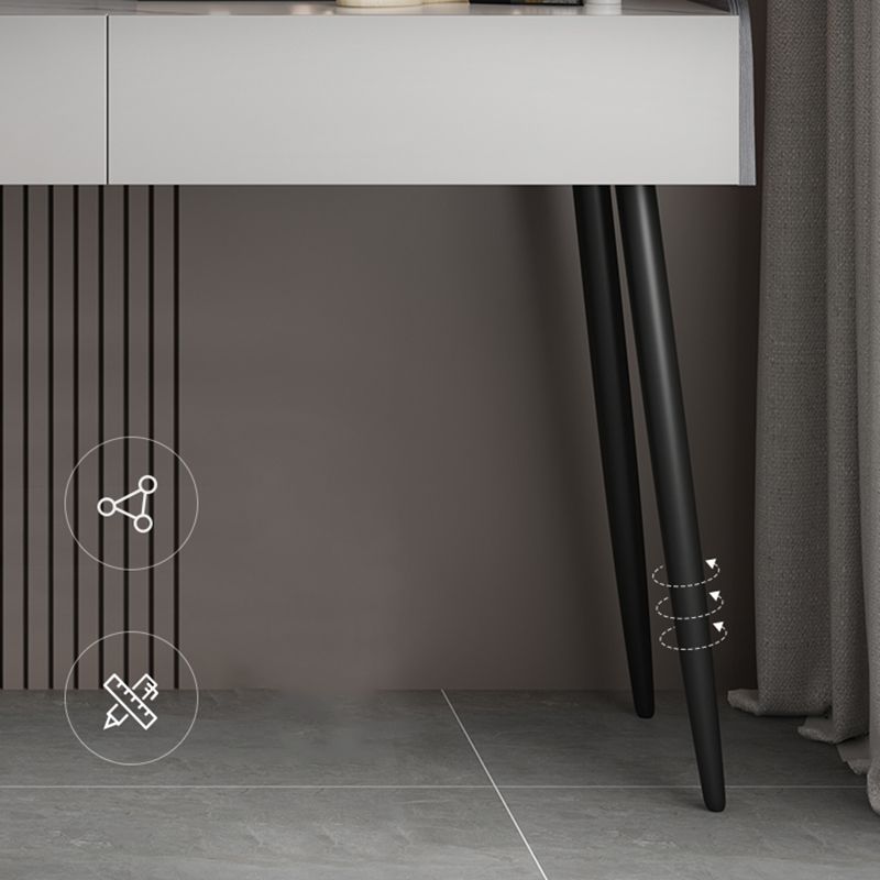 Contemporary Stone Makeup Vanity 4-Drawer Vanity Set with Standing Mirror Clearhalo 'Bedroom Furniture' 'furn' 'furn_makeup_vanities' 'Furniture' 'Makeup Vanities' 'makeup_vanities' 1200x1200_304a565b-322a-46a5-aa41-b3724694f1a1