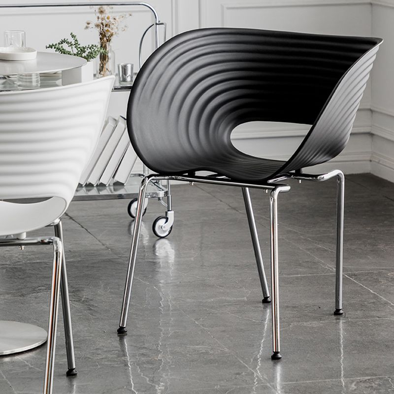 Industrial Style Plastic Dining Armless Chair Open Back Dining Side Chair for Home Use Clearhalo ' kitchen&dining_furn' 'Dining Chairs' 'Dining Tables & Seating' 'dining_chair' 'furn' 'furn_dining_chair' 'Furniture' 'furniture_dining_chair' 'Kitchen & Dining Furniture' 'kitchen' 1200x1200_304a6fbf-f919-4131-8e36-be3931072b73