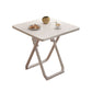 Table à manger pliante moderne, plateau en bois avec base en métal pour la maison