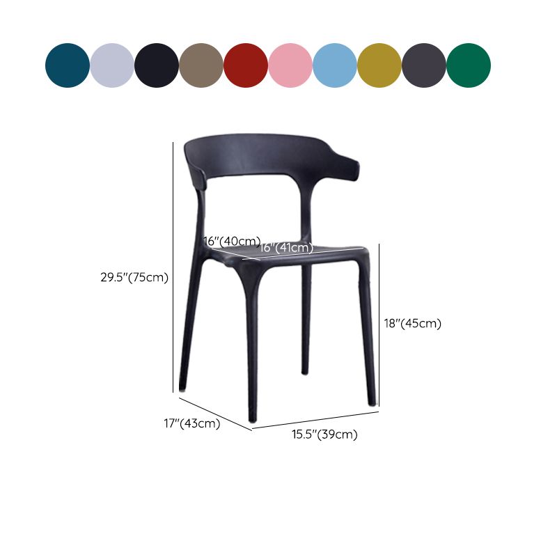 Nordic Armrest Stackable Chair with Acrylic Legs for Dining Room