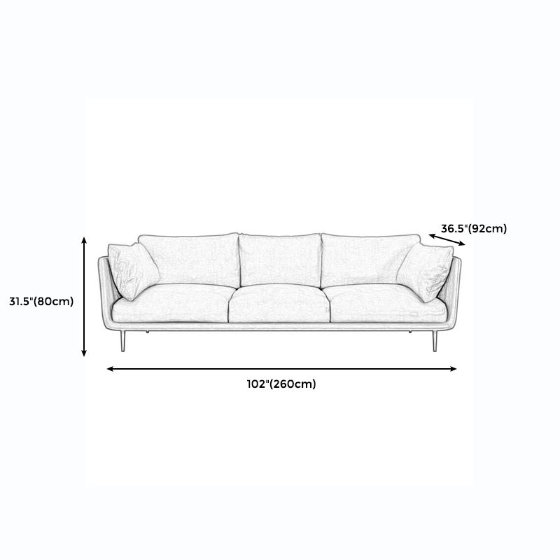 Modernism Standard Sofa 3/4-seat Tuxedo Arm Sofa for Living Room Clearhalo 'furn' 'furn_sofas' 'Furniture' 'furniture_sofas' 'kitchen' 'kitchen_sofas' 'Living Room Furniture' 'Sofa' 'sofas' 1200x1200_304e3308-b581-4432-bede-1898cef01a3c