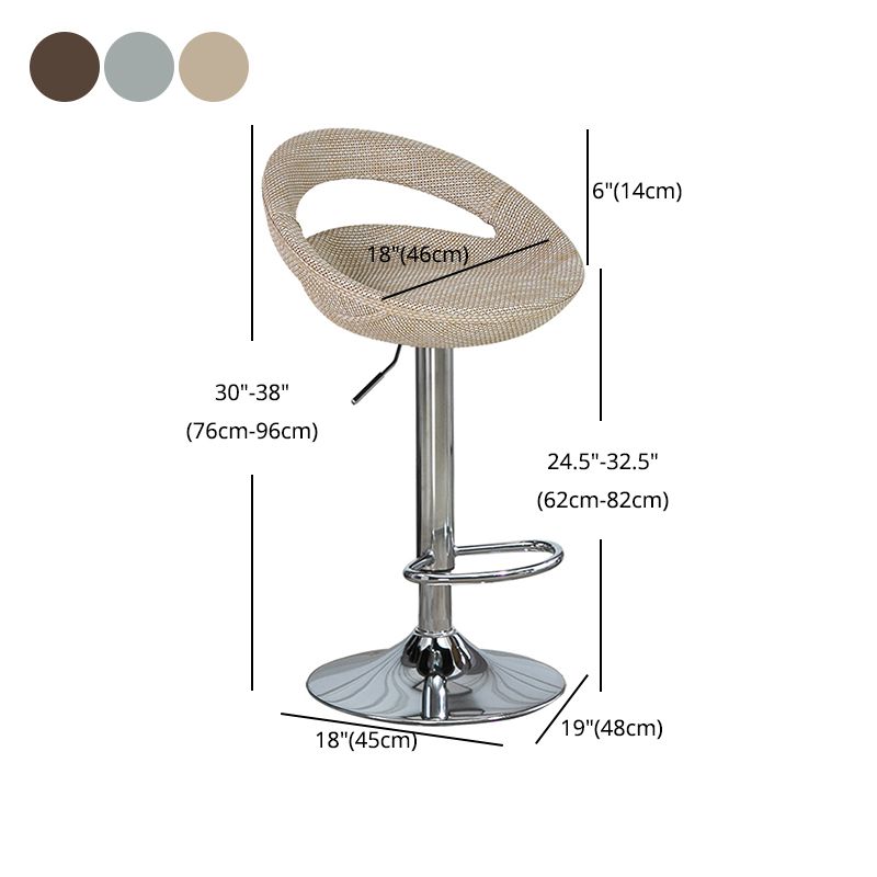 Contemporary Adjustable Height Bar Stool Indoor Bar Stool with Low Back Clearhalo 'Bar Furniture' 'Bar Stools' 'bar_stools' 'furn' 'furn_bar_stools' 'furniture_bar_stools' 'Kitchen & Dining Furniture' 'kitchen&dining_furn' 'kitchen' 'kitchen_furn' Furniture' 1200x1200_304f75b1-2b02-4618-a175-993a0a97287d