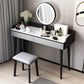 Stone Top Makeup Table with 2 Drawers 15.74" Wide Vanity Tables Clearhalo 'Bedroom Furniture' 'furn' 'furn_makeup_vanities' 'Furniture' 'Makeup Vanities' 'makeup_vanities' 1200x1200_3052d61f-942d-4592-8e58-f8693afc5508