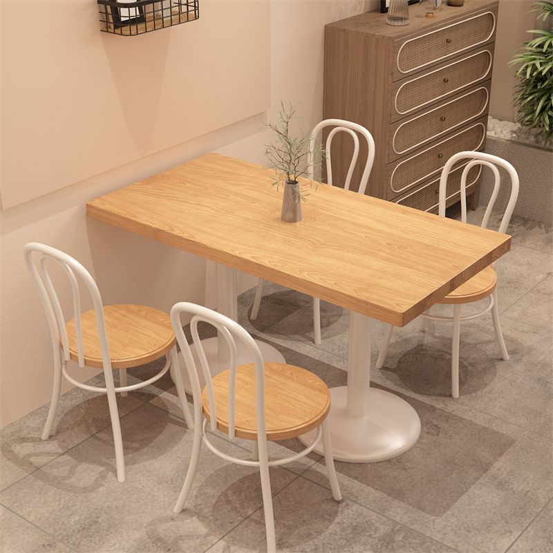 Pino legno moderno set da pranzo con cornice bianca 1/2/3/5 PC Dinette Set per casa