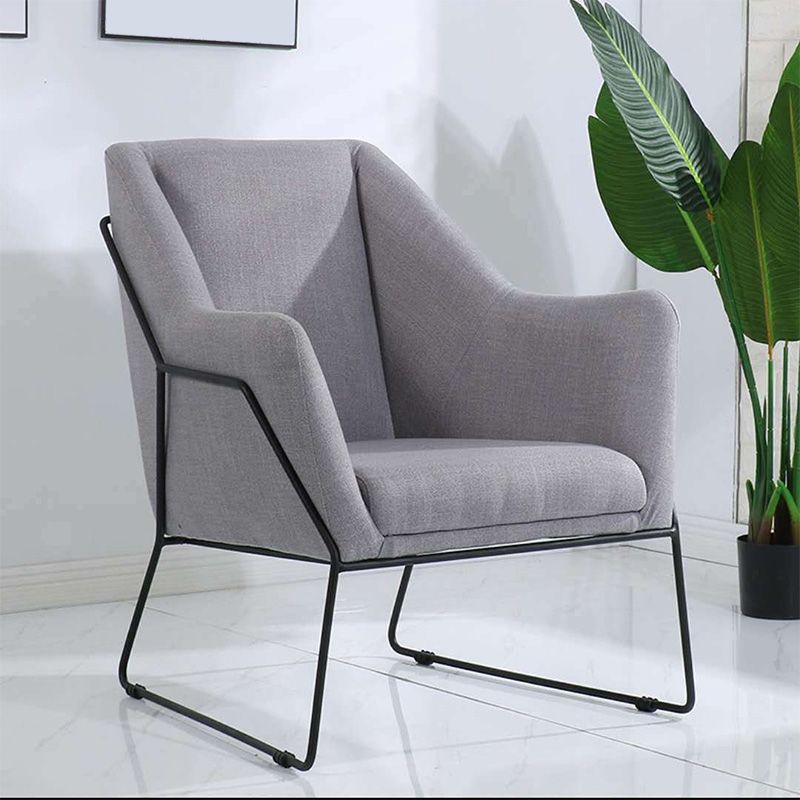 Linen Arm Chair 25.98" L x 25.98" W Sloped Arms Accent Armchair Clearhalo 'Accent Chairs' 'accent_chairs' 'Chairs & Seating' 'furn' 'furn_accent_chairs' 'Furniture' 'Living Room Furniture' 1200x1200_305566d3-f9f6-492d-98e3-45bcab5bfb76