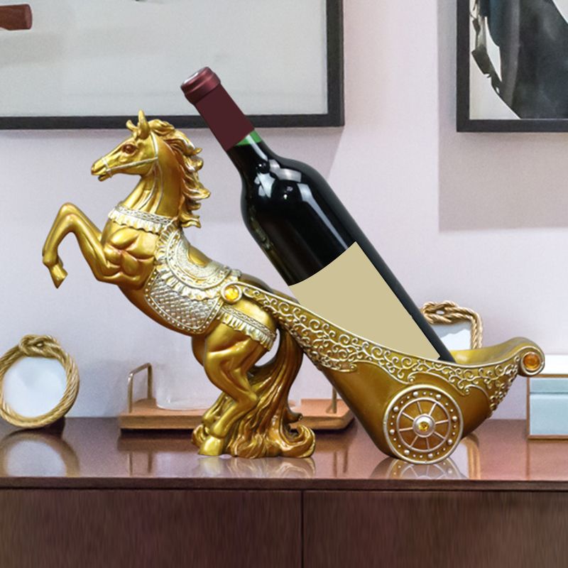 Glam Tabletop Wine Bottle Holder Resin Wine Bottle Rack for Living Room Clearhalo 'furn' 'furn_wine_racks' 'Furniture' 'Kitchen & Dining Furniture' 'Wine Racks' 'wine_racks' 1200x1200_30565ad0-90f3-4b03-932e-7c6c90ac8971