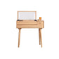 Scandinavian Dressing Table with Mirror and Drawer Solid Wood Vanity Desk