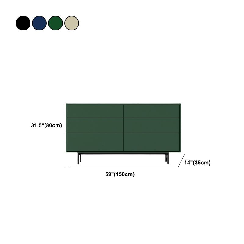 13.77" Wide Modern Accent Chest with 6 Drawers and 4 Straight Black Legs Clearhalo 'Cabinets & Chests' 'cabinets_chests' 'furn' 'furn_cabinets_chests' 'Furniture' 'Living Room Furniture' 1200x1200_30579f56-c20e-49c7-946f-afc9b164084b