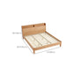 Contemporary Panel Bed in Natural Solid Wood Bed with Rectangular Headboard