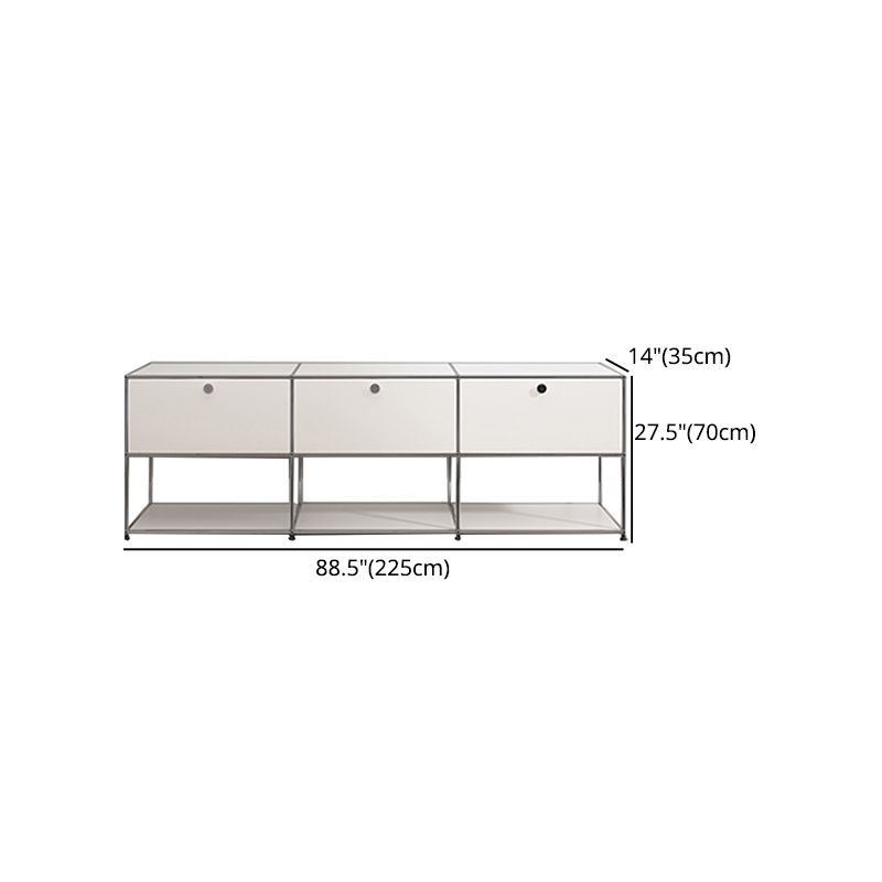 Modern Rectangle Storage Server Metal Sideboard for Dining Room Clearhalo 'buffet_sideboard' 'Buffets & Sideboards' 'furn' 'furn_buffet_sideboard' 'Furniture' 'Kitchen & Dining Furniture' 1200x1200_3057b4b3-ddf0-41f7-b2aa-c5b3e3d13216