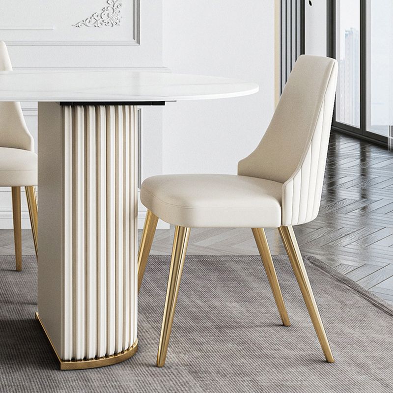 Glam Style Oval Sintered Stone Dining Set 1/4/5/7 Pieces Dining Set for Dining Areas Clearhalo 'Dining Room Sets' 'Dining Tables & Seating' 'dining_room_set' 'furn' 'furn_dining_room_set' 'Furniture' 'furniture_dining_room_set' 'Kitchen & Dining Furniture' 1200x1200_30585ae3-e813-4c5f-8334-d91bd6e8ab49