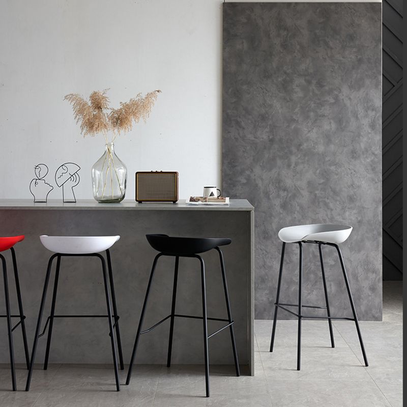 Scandinavian Metal Plastic Counter Stools Backless Bar Stools with Bucket Seat Clearhalo 'Bar Furniture' 'Bar Stools' 'bar_stools' 'furn' 'furn_bar_stools' 'furniture_bar_stools' 'Kitchen & Dining Furniture' 'kitchen&dining_furn' 'kitchen' 'kitchen_furn' Furniture' 1200x1200_3058aac0-81ea-4925-a0c7-36dd207b5b98