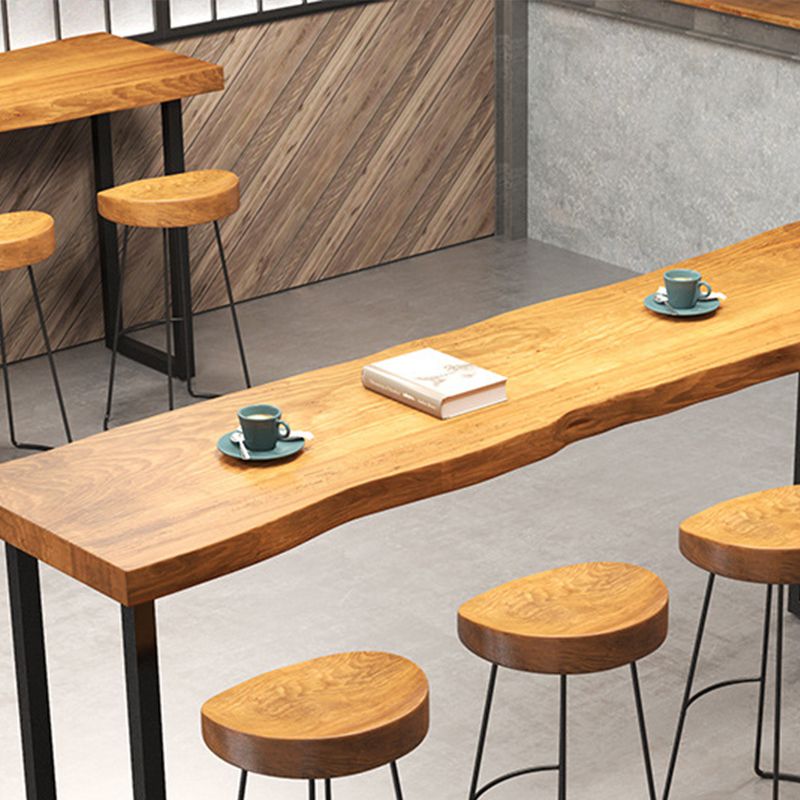 Rechthoekige barhoogte tafel houten top bistro pub tafel voor woonkamer