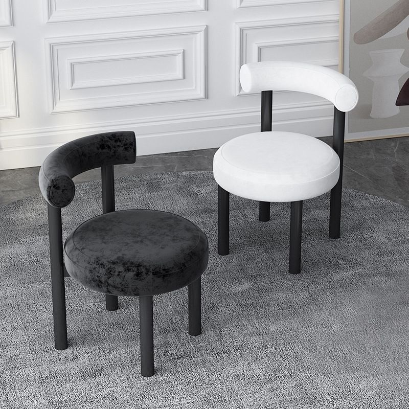 Designer Style Velvet Side Chair Open Back Matte Finish Dining Chair Clearhalo ' kitchen&dining_furn' 'Dining Chairs' 'Dining Tables & Seating' 'dining_chair' 'furn' 'furn_dining_chair' 'Furniture' 'furniture_dining_chair' 'Kitchen & Dining Furniture' 'kitchen' 1200x1200_305acfd5-8e35-4dd5-b15a-a1232eafb7ca