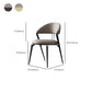 Glam Open Back Chair Home Dining Room Metal Armless Dining Chair