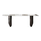 Modern Dining Table Stone Top Dining Table with Stainless Steel Double pedestal Base Clearhalo ' dining_table' 'Dining Tables & Seating' 'Dining Tables' 'furn' 'furn_dining_table' 'Furniture' 'furniture_dining_table' 'Kitchen & Dining Furniture' 'kitchen&dining_furn' 'kitchen' 'kitchen_dining_table' 1200x1200_305c848e-6a69-43f3-9575-ddd9bd233779