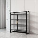 Tavolo a buffet in metallo a porte di vetro contemporanea per sala da pranzo