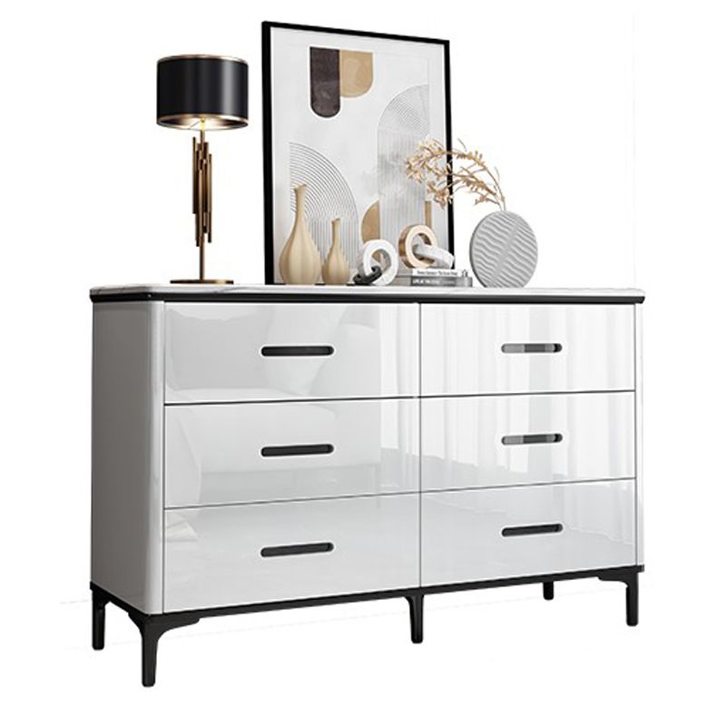 White Marble Buffet/Console Living Room Modern Sideboard Table with Drawers Clearhalo 'buffet_sideboard' 'Buffets & Sideboards' 'furn' 'furn_buffet_sideboard' 'Furniture' 'Kitchen & Dining Furniture' 1200x1200_3062bbb3-4933-4673-9ab2-84bdc72fdabe
