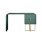 Green Make-up Vanity with 2 Storage Drawers 20.47" Wide Faux Leather Dresser Clearhalo 'Bedroom Furniture' 'furn' 'furn_makeup_vanities' 'Furniture' 'Makeup Vanities' 'makeup_vanities' 1200x1200_30635a1f-0e90-428d-beb2-a93ad7fdd271