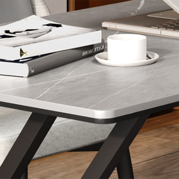 Stone Rectangular Office Desk Industrial 29.53" Tall Writing Desk Clearhalo 'furn' 'furn_office_desk' 'Furniture' 'Office Desks' 'Office Furniture' 'office_desk' 1200x1200_3064483e-0501-49ac-9a20-439e4583de10