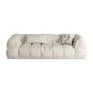 Contemporary White Button-tufted Sofa Tuxedo Arm Living Room Settee