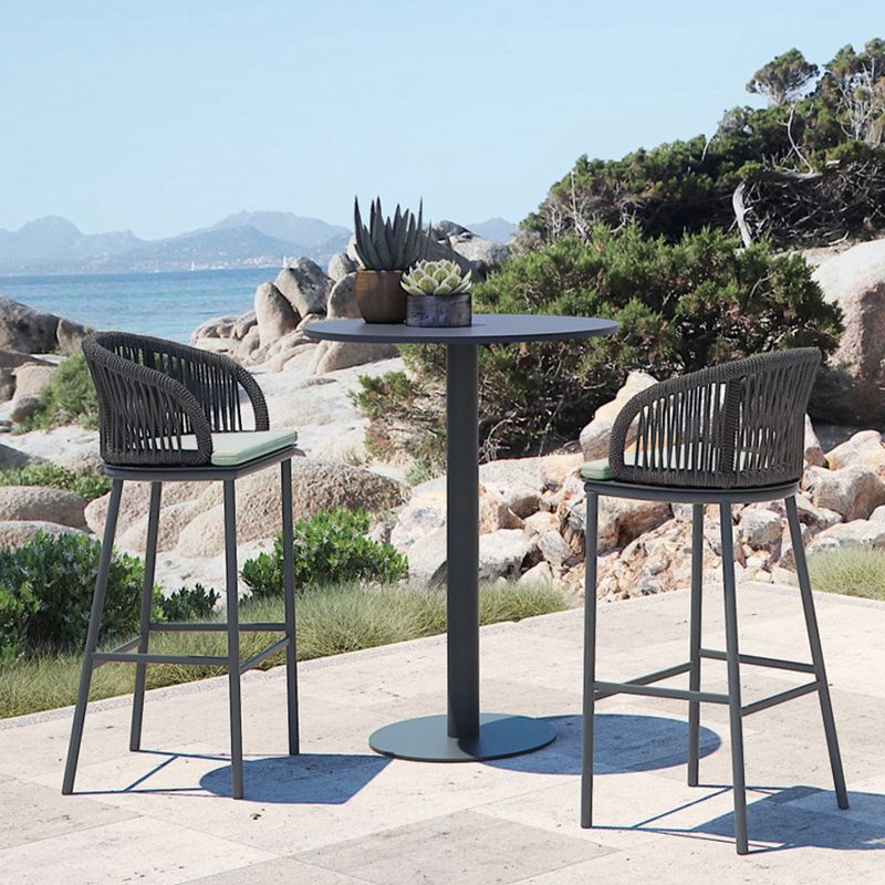 Rectangle/Round Bar Height Table Fixed Bistro Bar Table for Outdoor