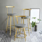 Glam Low Back Bar and Counter Stool Round Stool with 4 Gold Legs Clearhalo 'Bar Furniture' 'Bar Stools' 'bar_stools' 'furniture_bar_stools' 'Kitchen & Dining Furniture' 'kitchen&dining_furn' 'kitchen' 'kitchen_furn' Furniture' 1200x1200_30656f41-4830-4079-9dfc-488b8ecafd33