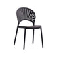 Silla lateral de té de leche escandinava apilada acabado mate silla de comedor de plástico
