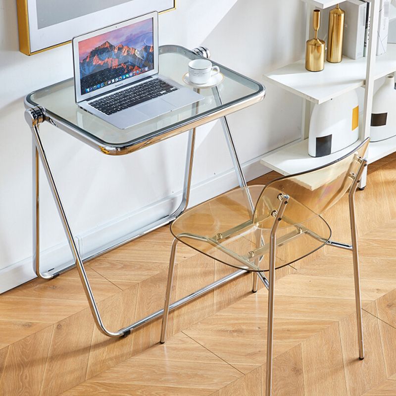 Modern Indoor-Outdoor Metal Dining Chair Home Armless Stacking Side Chair Clearhalo ' kitchen&dining_furn' 'Dining Chairs' 'Dining Tables & Seating' 'dining_chair' 'furn' 'furn_dining_chair' 'Furniture' 'furniture_dining_chair' 'Kitchen & Dining Furniture' 'kitchen' 1200x1200_306672fe-e772-4954-a492-d9d2181cca90