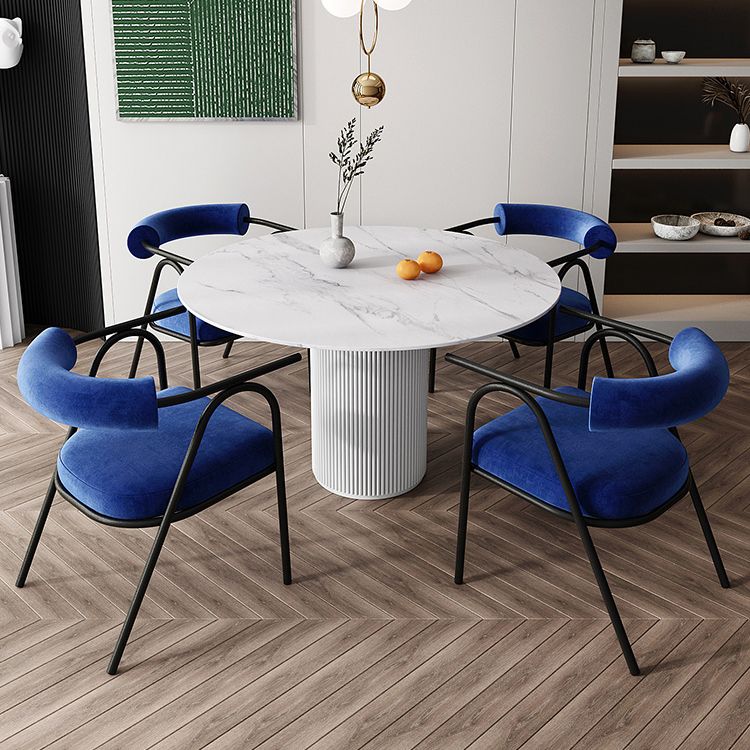 Modern 1/5 Pieces Dining Set Round Stone Dining Table for Dining Room Clearhalo 'Dining Room Sets' 'Dining Tables & Seating' 'dining_room_set' 'furn' 'furn_dining_room_set' 'Furniture' 'furniture_dining_room_set' 'Kitchen & Dining Furniture' 1200x1200_30692984-f5cf-480e-820f-b9e357e76655