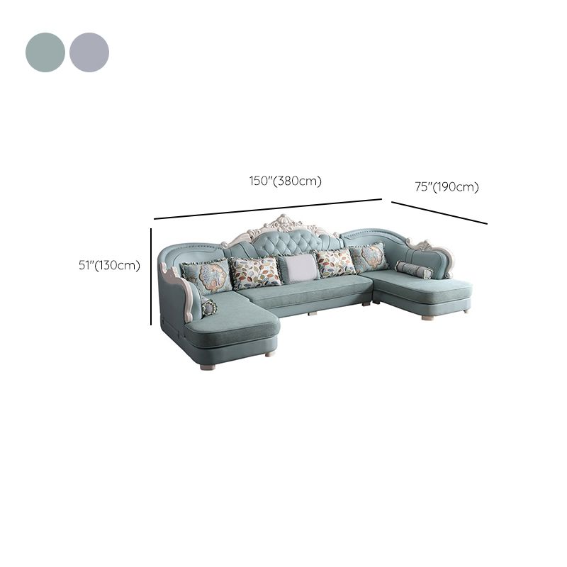 74" Wide French Country Sectional Sofa Leather Sleeper Sectional Clearhalo 'furn' 'furn_sectionals' 'Furniture' 'Living Room Furniture' 'Sectionals' 1200x1200_30694406-3376-4640-8bc4-d6832d7bc32e