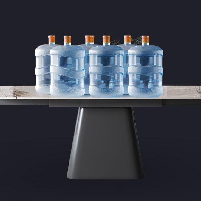 Rectangle Sintered Stone Dining Table Set 1/4/5/7 Pieces Dining Set for Kitchen Clearhalo 'Dining Room Sets' 'Dining Tables & Seating' 'dining_room_set' 'furn' 'furn_dining_room_set' 'Furniture' 'Kitchen & Dining Furniture' 1200x1200_30696bf8-3d55-4b5f-9034-18c8ce8af9ea