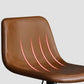 Modern Style Adjustable Backrest Counter Stool with Leather Cushion and Metal Base