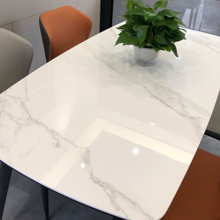 Modern Rectangular Dining Table Stone Top Tabletop for Dining Room Clearhalo 'Dining Tables & Seating' 'Dining Tables' 'dining_table' 'furn' 'furn_dining_table' 'Furniture' 'Kitchen & Dining Furniture' 1200x1200_306a7e4d-3de3-446a-ab0c-4fc3b9e1deb4