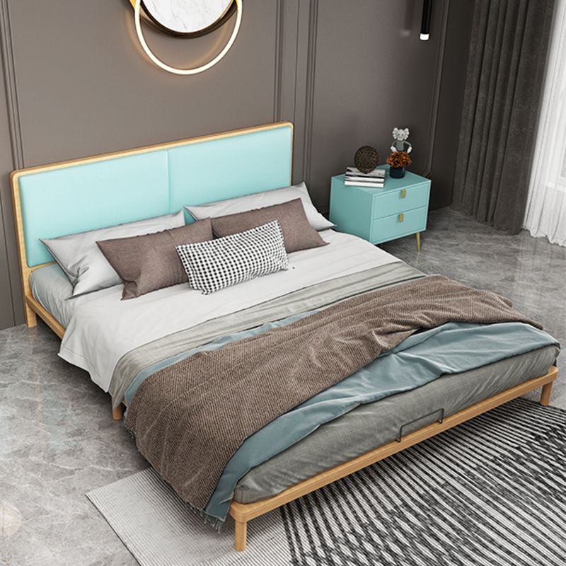 Contemporary Panel Wood Standard Bed with Rectangular Headboard Clearhalo 'Bedroom Furniture' 'Beds' 'furn' 'furn_beds' 'Furniture' 1200x1200_306ac99f-f454-4b43-835f-891a59bd8145