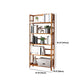 Estante de bambú vertical moderno Etagere Espresso estantería para dormitorio