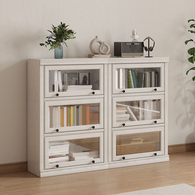 Contemporary Engineered Wood Bookcase White Standard Shelf with Doors Clearhalo 'Bookcases' 'furn' 'furn_bookcases' 'Furniture' 'Office Furniture' 1200x1200_306e6460-d8be-45af-858a-425e50ca8425