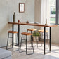 Set di tavolo da barre per rettangolo di lusso 1/2/4/5 pezzi Pinino in legno con sgabelli
