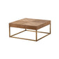 French Country Light Wood Distressed Cocktail Table Wooden Coffee Table for Home