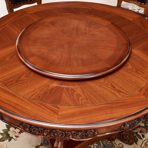 Rubberhouten basis Victoriaanse ronde tafel voetstukbasistafel voor eetkamer
