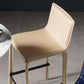 Modern Bar Stool Leather Counter Bar Stool with Metal Legs for Indoor Use