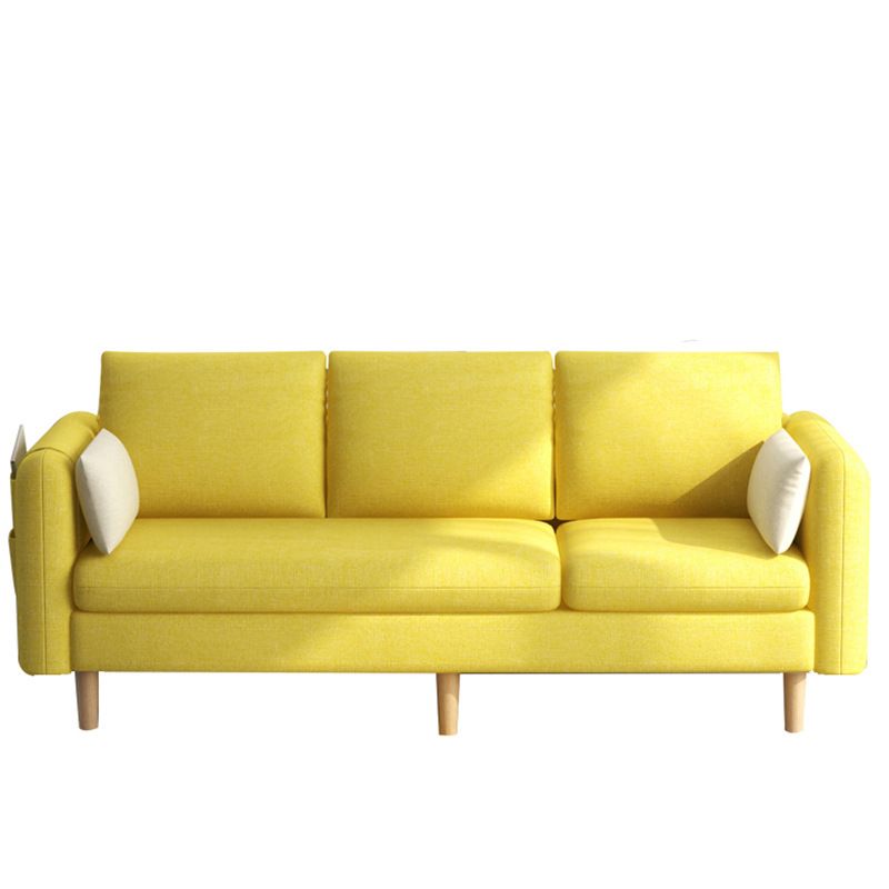 Modern Wood Legs Standard Sofa Fabric Loose Back Square Arm Sofa Clearhalo 'furn' 'furn_sofas' 'Furniture' 'furniture_sofas' 'kitchen' 'kitchen_sofas' 'Living Room Furniture' 'Sofa' 'sofas' 1200x1200_30710738-bcad-4b73-847e-d339d5b48acd
