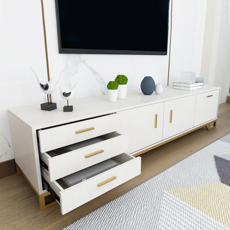 Glam TV Media Stand 16" W Wood Enclosed Storage TV Stand Console with Drawers Clearhalo 'furn' 'furn_tv_stands_entertainment_centers' 'Furniture' 'Living Room Furniture' 'TV Stands & Entertainment Centers' 'TV Stands & Media Storage Furniture' 'tv_stands_entertainment_centers' 1200x1200_307124af-71c1-4722-9c21-c87bd8390cea