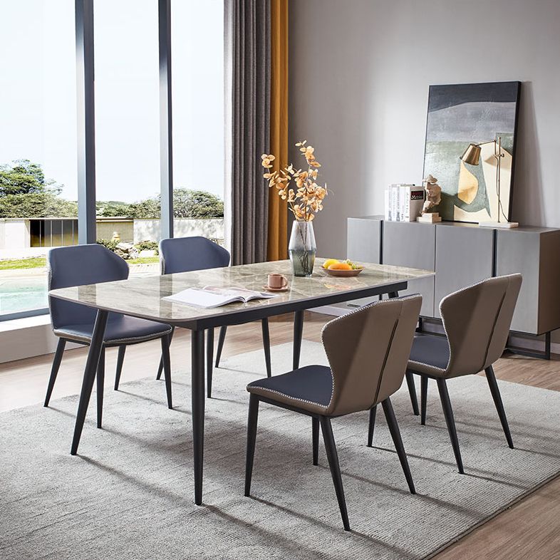 Modern Kitchen Sintered Stone Dining¬†Set with Standard Height Dining¬†Room¬†Table¬†Set Clearhalo 'Dining Room Sets' 'Dining Tables & Seating' 'dining_room_set' 'Furniture' 'furniture_dining_room_set' 'Kitchen & Dining Furniture' 'kitchen&dining_furn' 'kitchen' 1200x1200_3072fcca-af9f-4458-978b-48bab4b77f67