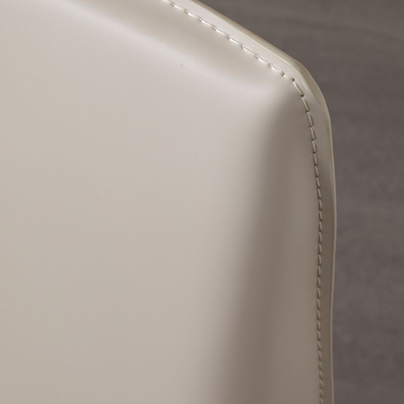 Matte Finish Side Chair for Dining Room Modern Solid Back Dining Chair