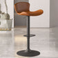 Faux Leather Adjustable Height Swivel Armless Bar Stool with Footrest Clearhalo 'Bar Furniture' 'Bar Stools' 'bar_stools' 'furn' 'furn_bar_stools' 'Furniture' 'Kitchen & Dining Furniture' 1200x1200_307530fa-ca26-407e-bcf5-4700d8340621