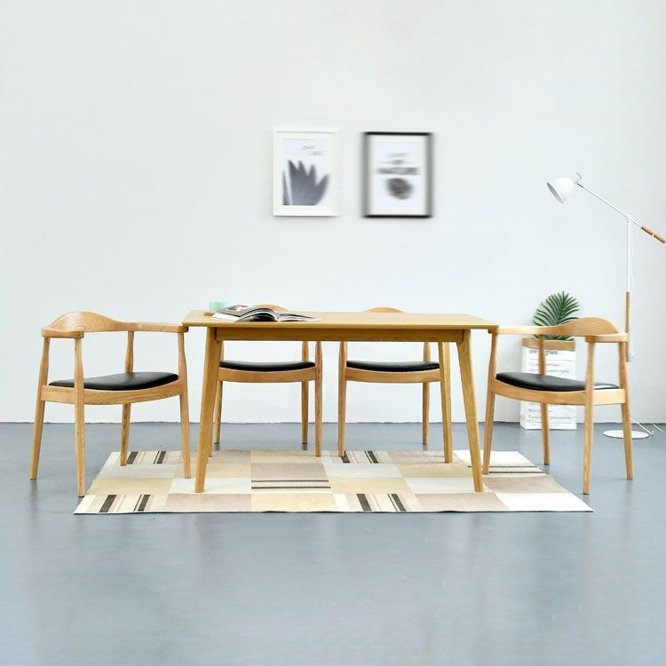 Modern Wood Arm Chair Open Back Dining Side Chair for Dining Room 22.8"x19.6"x30" Clearhalo 'Dining Chairs' 'Dining Tables & Seating' 'dining_chair' 'furn' 'furn_dining_chair' 'Furniture' 'furniture_dining_chair' 'Kitchen & Dining Furniture' 1200x1200_3075cb41-c74d-42ba-b45c-25d913be1d45