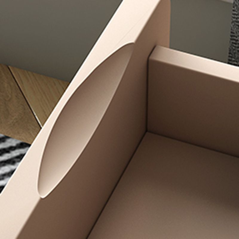 Tavolo da banco di vanità per trucco moderno con cassetto in bianco/rosa per camera da letto